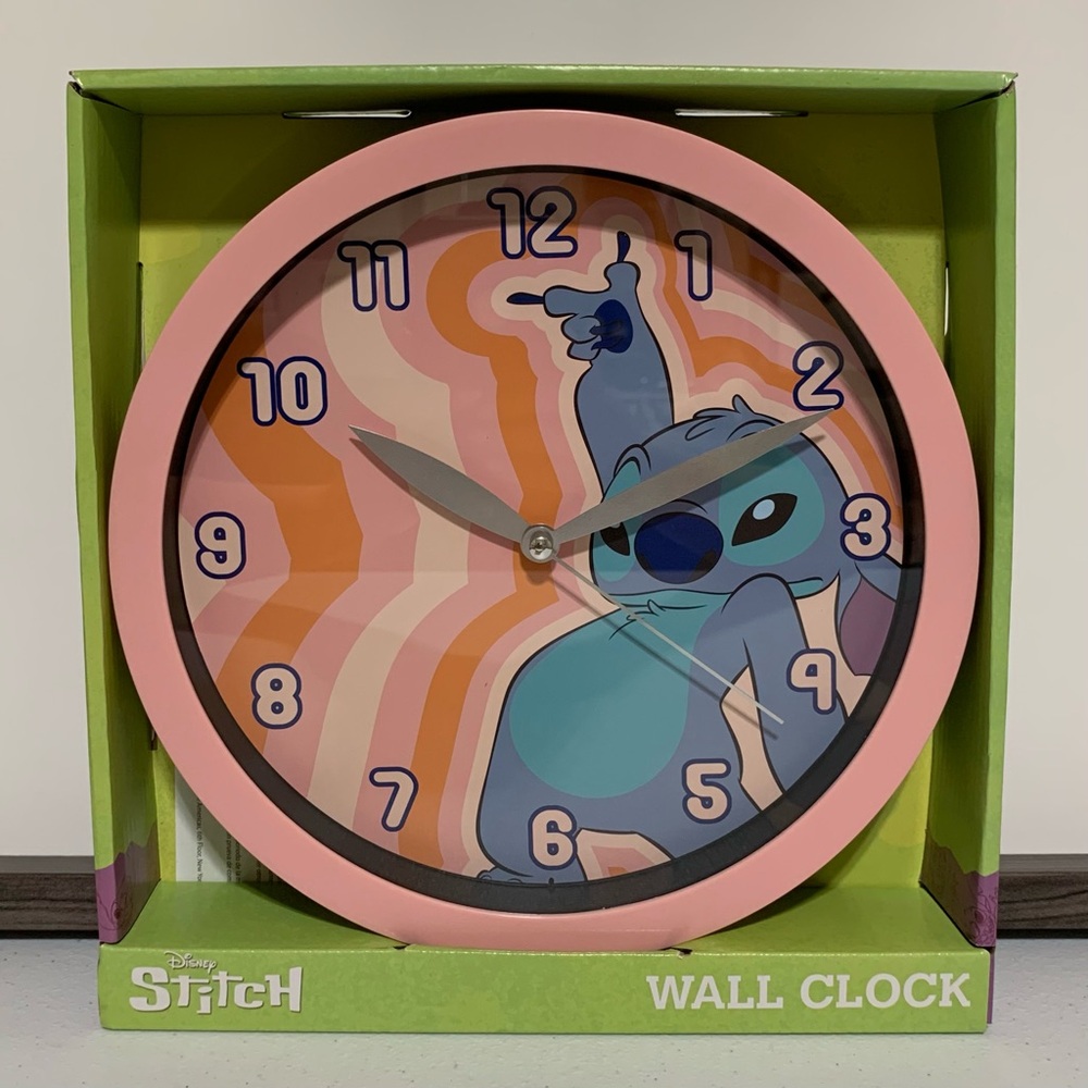Disney Stitch Analog Wall Clock-NIB